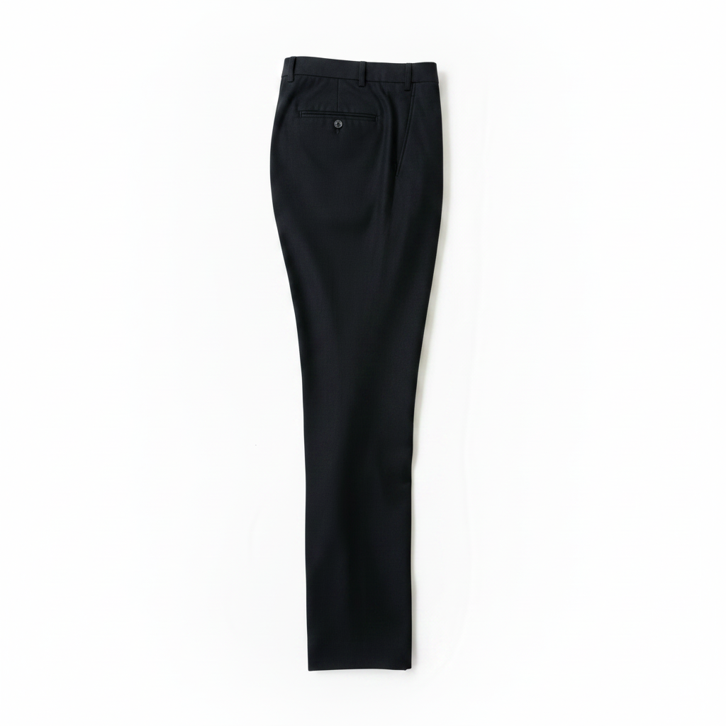 Pantalon classique noir  à ceinturon élastique sur les côtés, edition Premium - "morven"