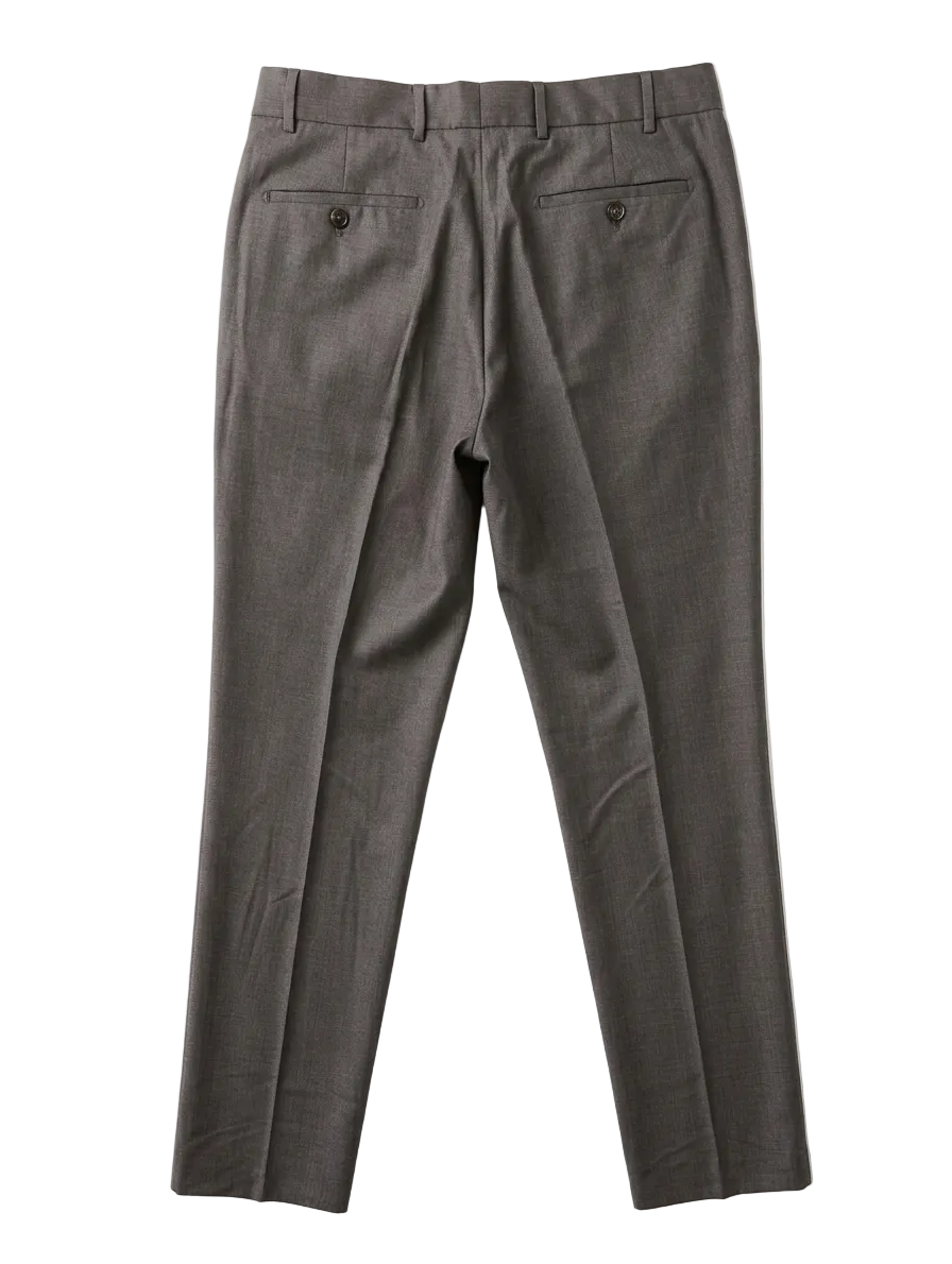 Pantalon classique marron clair à ceinturon élastique sur les côtés, edition Premium - "morven"