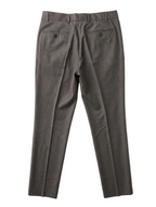 Pantalon classique marron clair à ceinturon élastique sur les côtés, edition Premium - "morven"