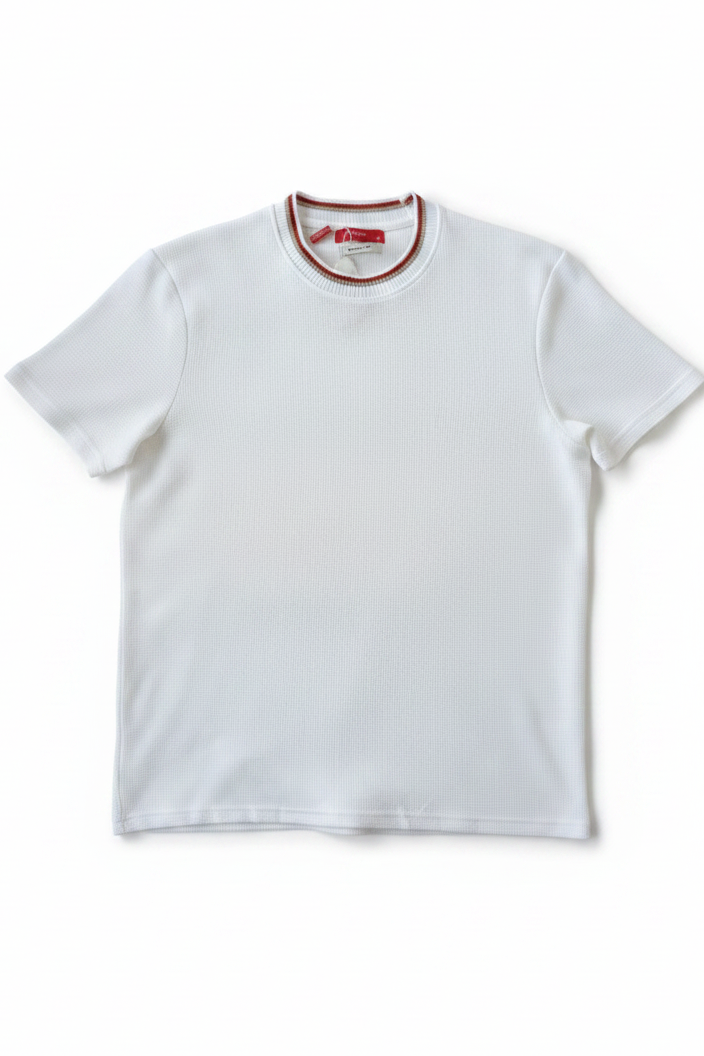 T-shirt piqué en coton blanc écru, édition Platinium – "morven" morven