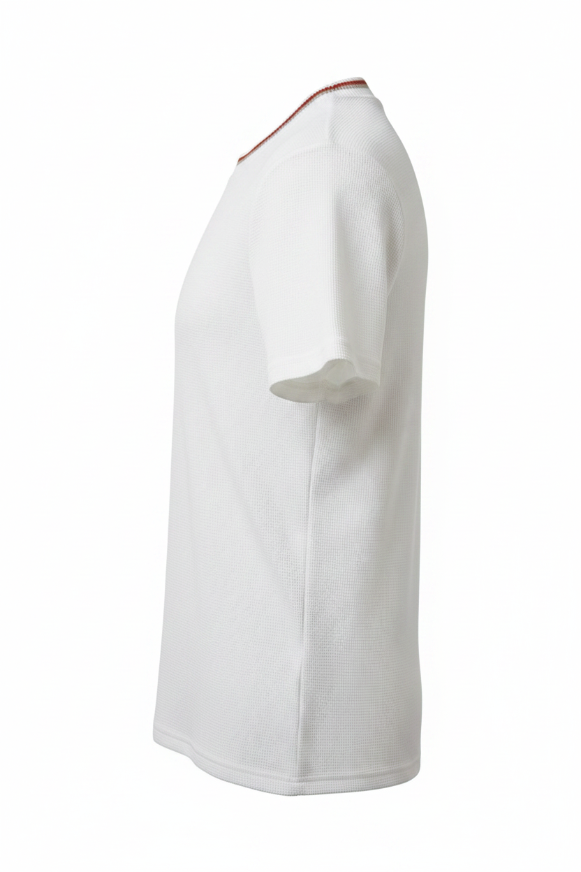 T-shirt piqué en coton blanc écru, édition Platinium – "morven" morven