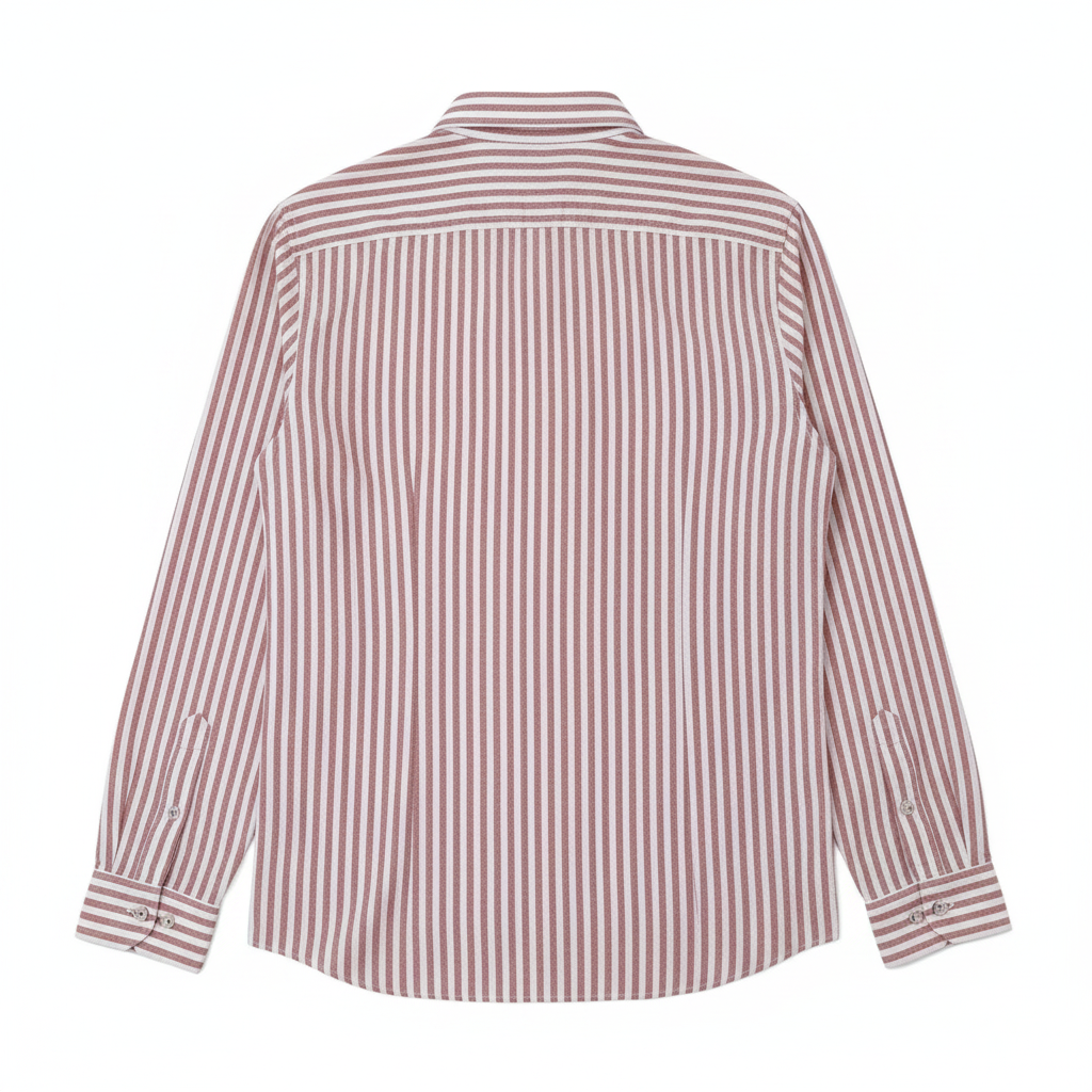 Chemise premium en coton, coupe slim à rayure marron clair, édition Platinium - "morven"