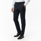Pantalon classique noir  à ceinturon élastique sur les côtés, edition Premium - "morven"