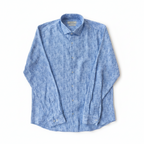 Chemise à rayures bleues en coton et lin édition Platinium - « morven » morven