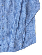 Chemise à rayures bleues en coton et lin édition Platinium - « morven » morven