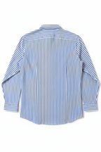 Chemise premium en coton, coupe slim à rayure bleu clair, édition Platinium - "morven" morven