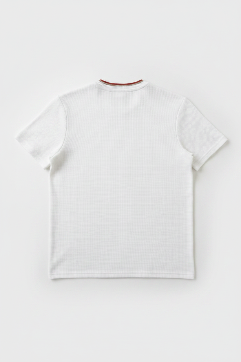 T-shirt piqué en coton blanc écru, édition Platinium – "morven" morven