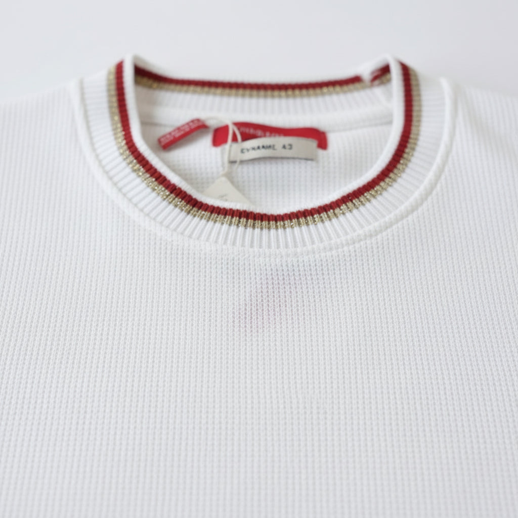 T-shirt piqué en coton blanc écru, édition Platinium – "morven" morven