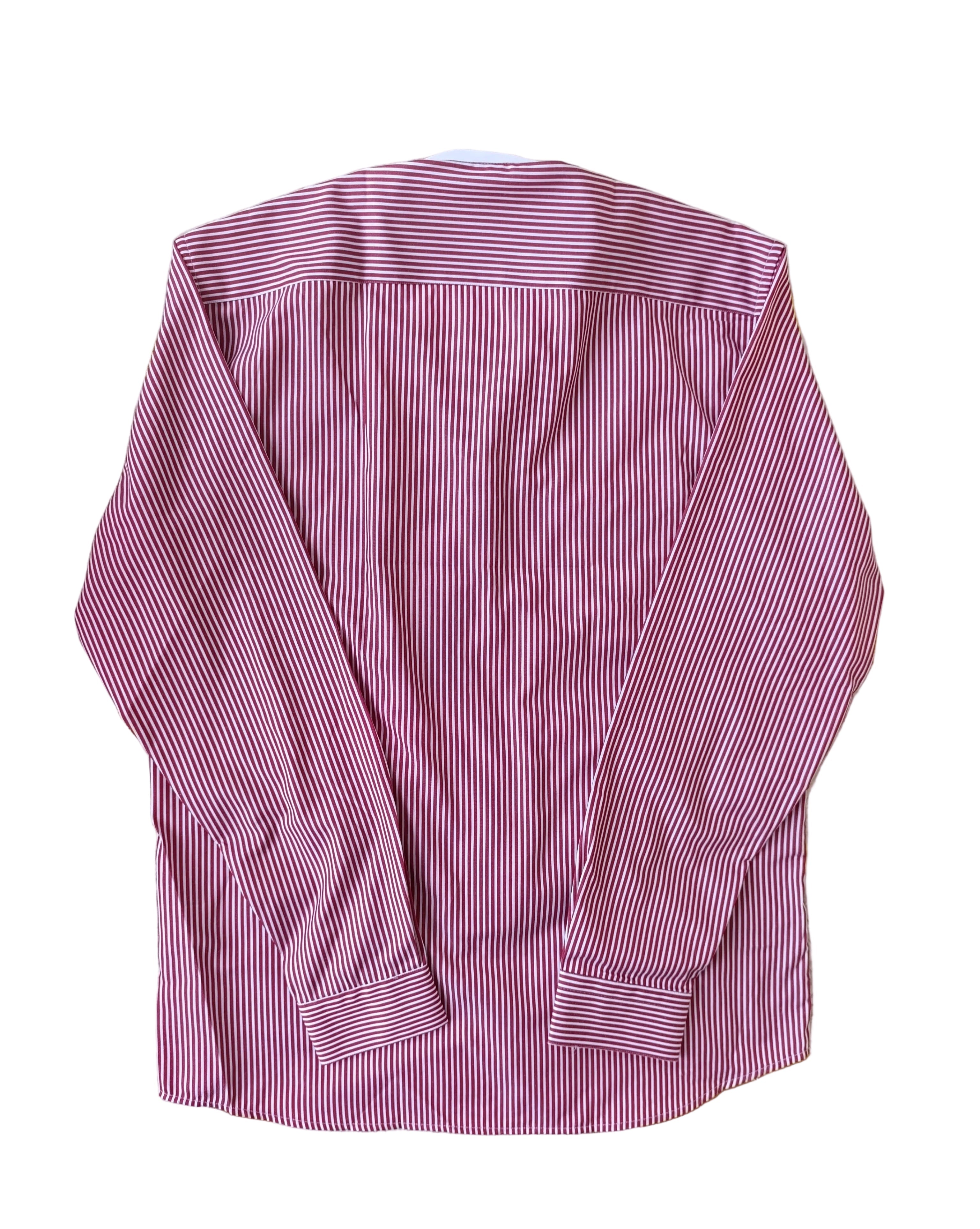 Chemise slim à col tulipe, à rayure rouge, édition Platinium - "morven" morven