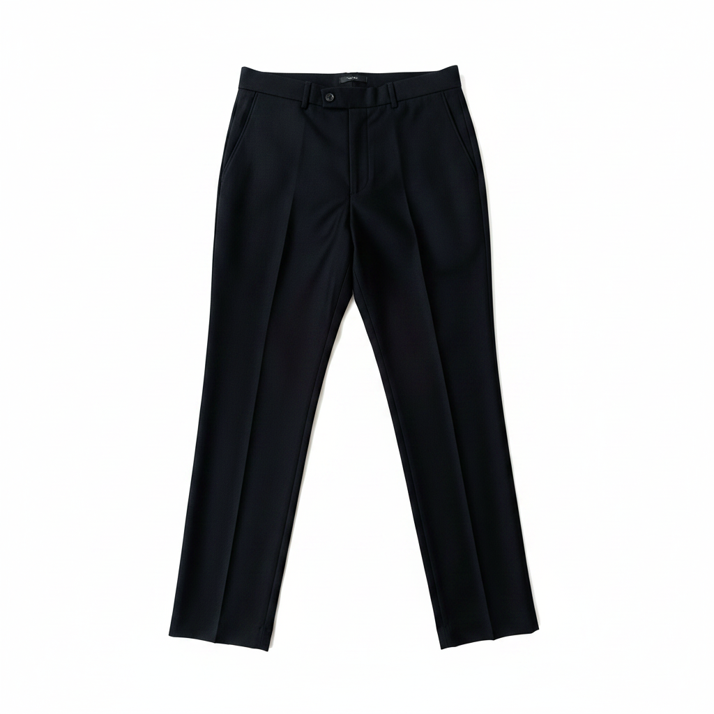 Pantalon classique noir  à ceinturon élastique sur les côtés, edition Premium - "morven"
