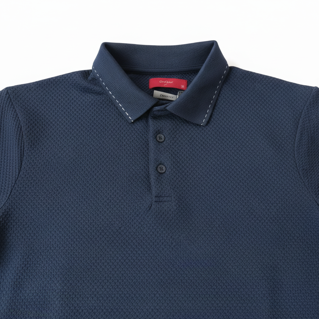 Polo en maille piquée bleu marine, édition Platinium – "morven"