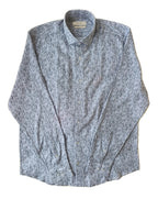 Chemise à motif gris en coton et lin, édition Platinium - "morven" morven