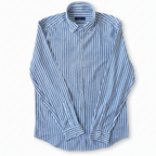 Chemise premium en coton, coupe slim à rayure bleu clair, édition Platinium - "morven" morven