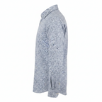 Chemise à motif gris en coton et lin, édition Platinium - "morven" morven