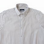 Chemise premium en coton, coupe slim à rayure kaki, édition Platinium - "morven" morven