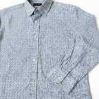 Chemise à motif gris en coton et lin, édition Platinium - "morven" morven