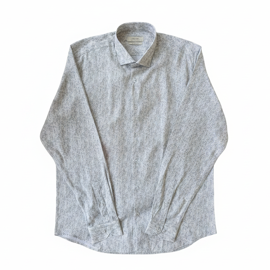 Chemise florale vert clair, en coton et lin, édition Platinium - "morven" morven