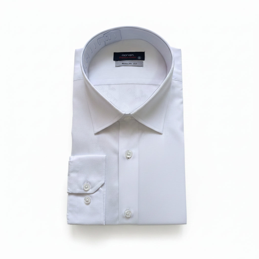 Chemise  blanche regular, edition Platinuim - "morven"