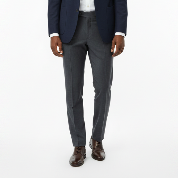 Pantalon classique premium gris à ceinturon élastique sur les côtés, edition Premium - "morven"