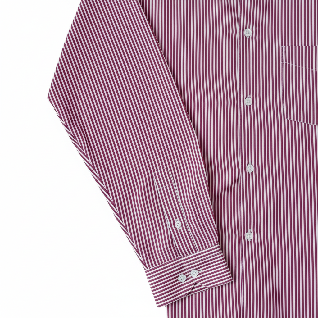 Chemise slim à col tulipe, à rayure rouge, édition Platinium - "morven" morven