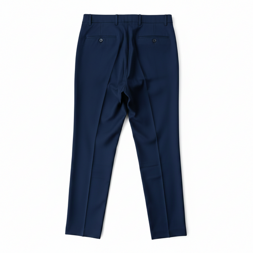 Pantalon classique bleu marine à ceinturon élastique sur les côtés, edition Premium- "morven"