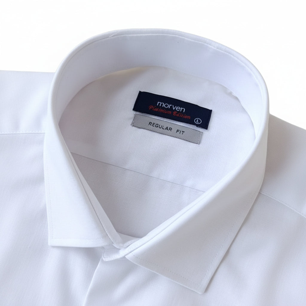 Chemise  blanche regular, edition Platinuim - "morven"
