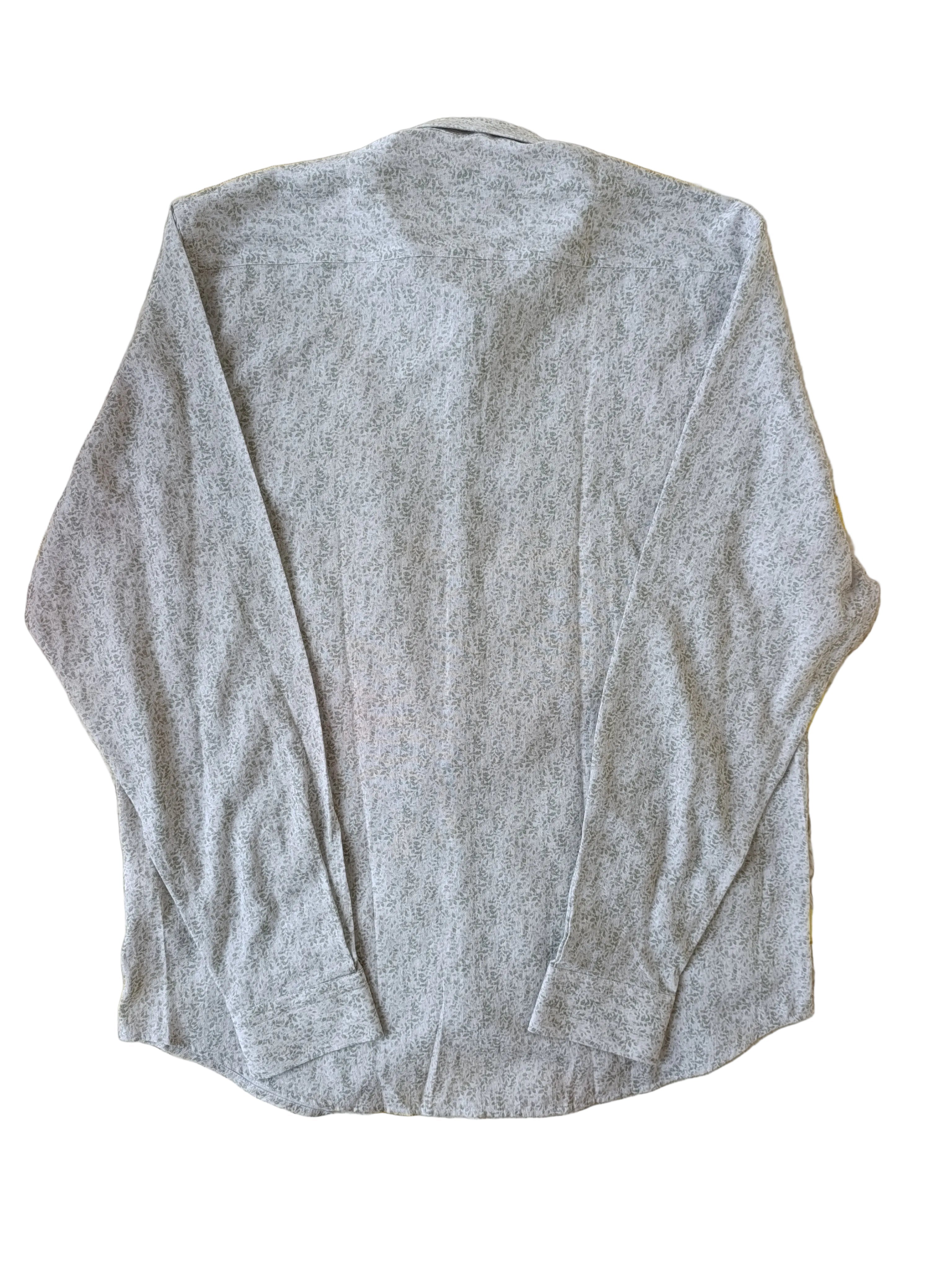 Chemise florale vert clair, en coton et lin, édition Platinium - "morven" morven