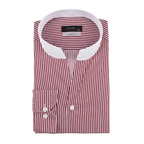 Chemise slim à col tulipe, à rayure rouge, édition Platinium - "morven" morven