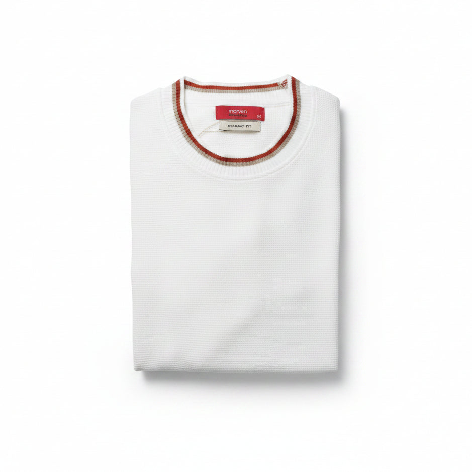 T-shirt piqué en coton blanc écru, édition Platinium – "morven" morven