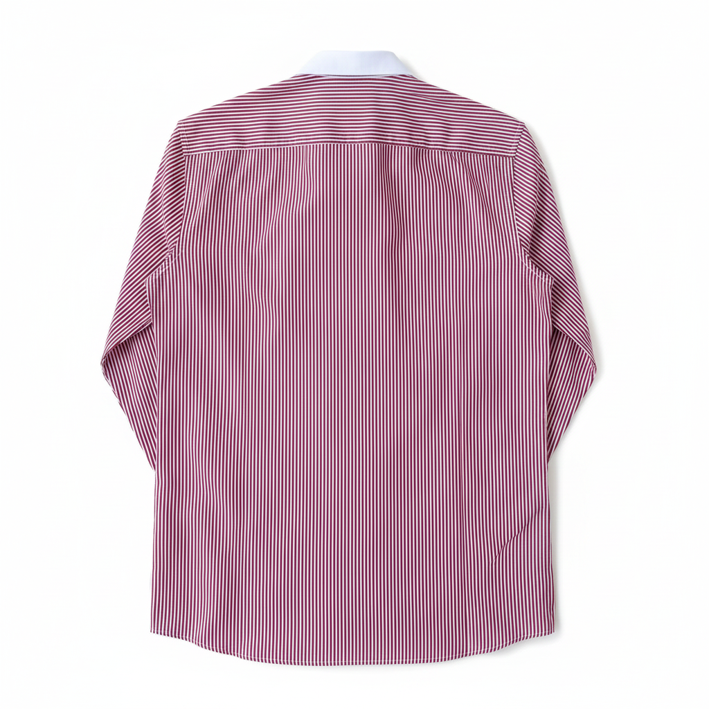 Chemise slim à col tulipe, à rayure rouge, édition Platinium - "morven" morven