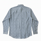 Chemise à motif gris en coton et lin, édition Platinium - "morven" morven