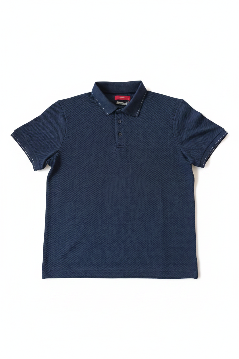 Polo en maille piquée bleu marine, édition Platinium – "morven"