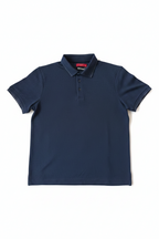 Polo en maille piquée bleu marine, édition Platinium – "morven"