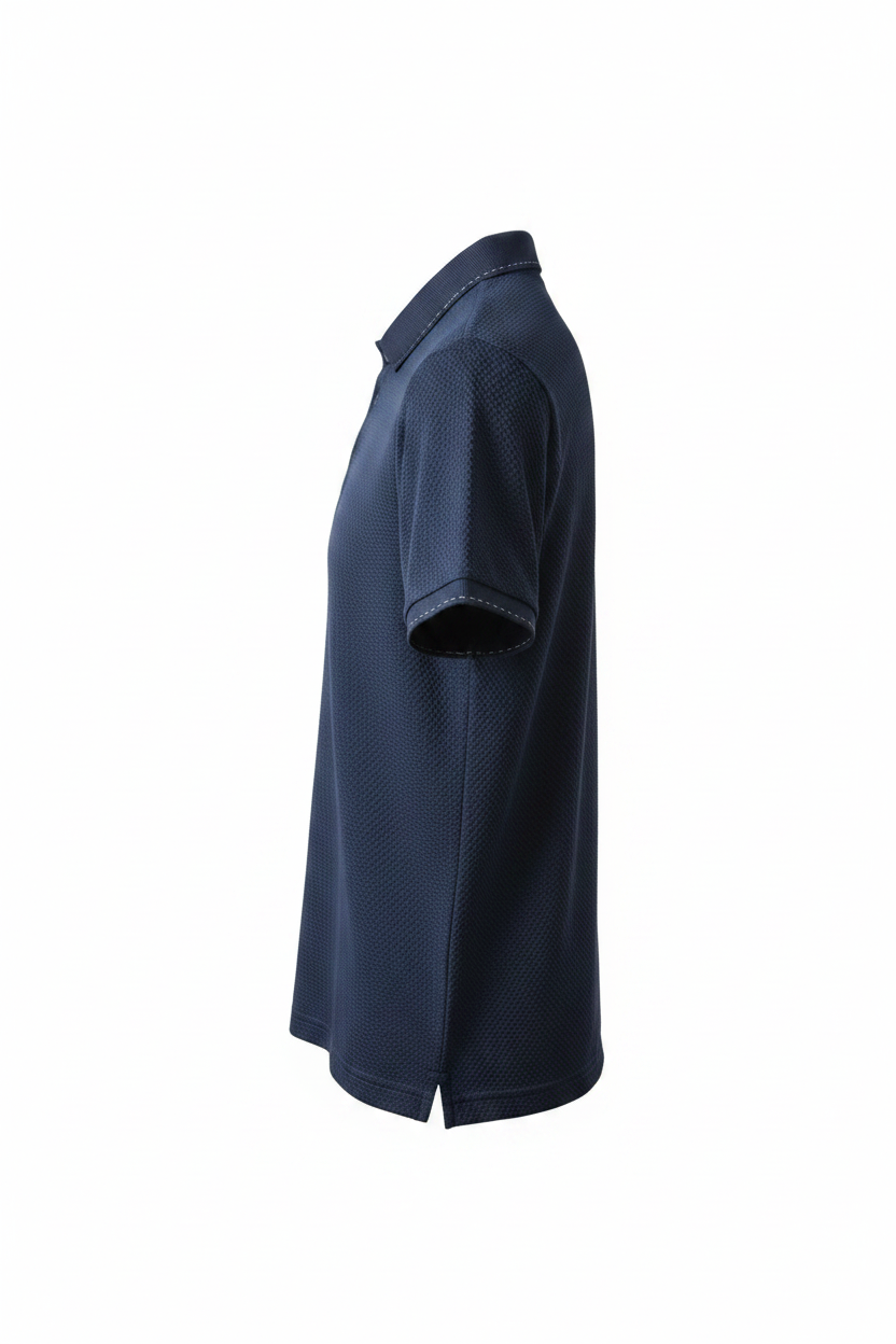 Polo en maille piquée bleu marine, édition Platinium – "morven"