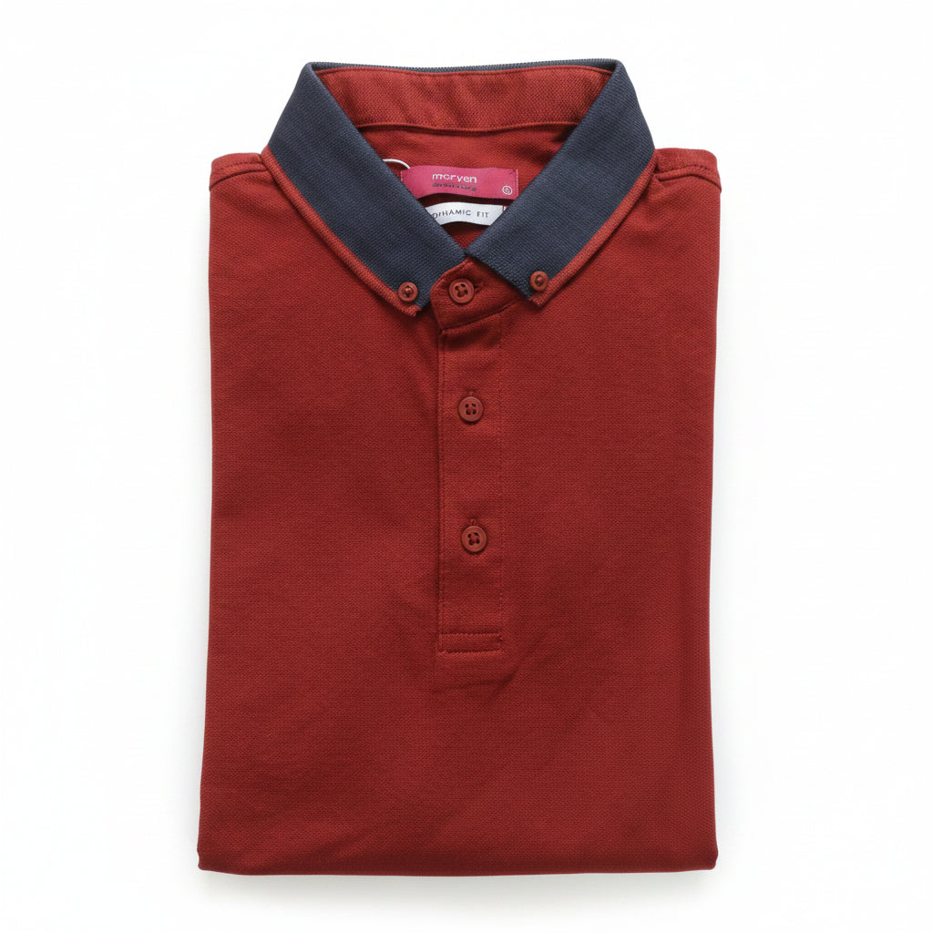 Polo en coton rouge, édition Premium – "morven" morven