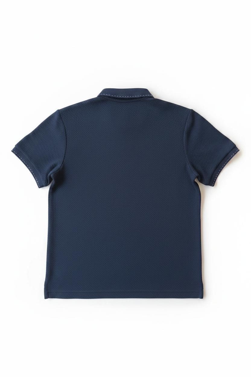 Polo en maille piquée bleu marine, édition Platinium – "morven"