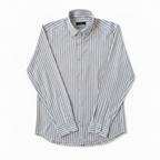 Chemise premium en coton, coupe slim à rayure kaki, édition Platinium - "morven" morven
