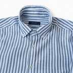 Chemise premium en coton, coupe slim à rayure bleu clair, édition Platinium - "morven" morven