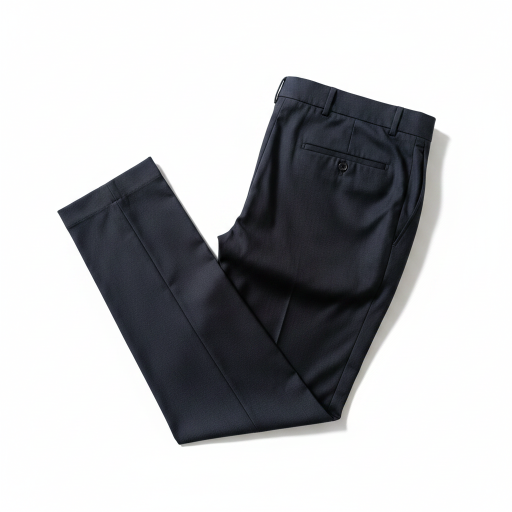 Pantalon classique noir  à ceinturon élastique sur les côtés, edition Premium - "morven"