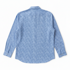 Chemise à rayures bleues en coton et lin édition Platinium - « morven » morven